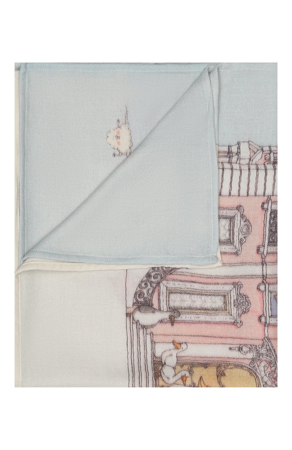 Одеяло из кашемира и шерсти ATELIER CHOUX голубого цвета по цене 15550 руб., арт. CASHMERE BLANKET-M0NCEAU MANSI0N, фото 1 Одеяло из кашемира и шерсти ATELIER CHOUX, арт. CASHMERE BLANKET-M0NCEAU MANSI0N, фото 1