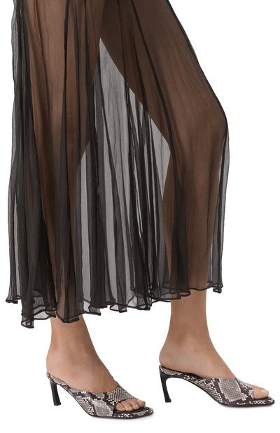 Кожаные мюли MATTIA CAPEZZANI серого цвета по цене 59950 руб., арт. W450/STAMPA, фото 3 Кожаные мюли MATTIA CAPEZZANI, арт. W450/STAMPA, фото 3