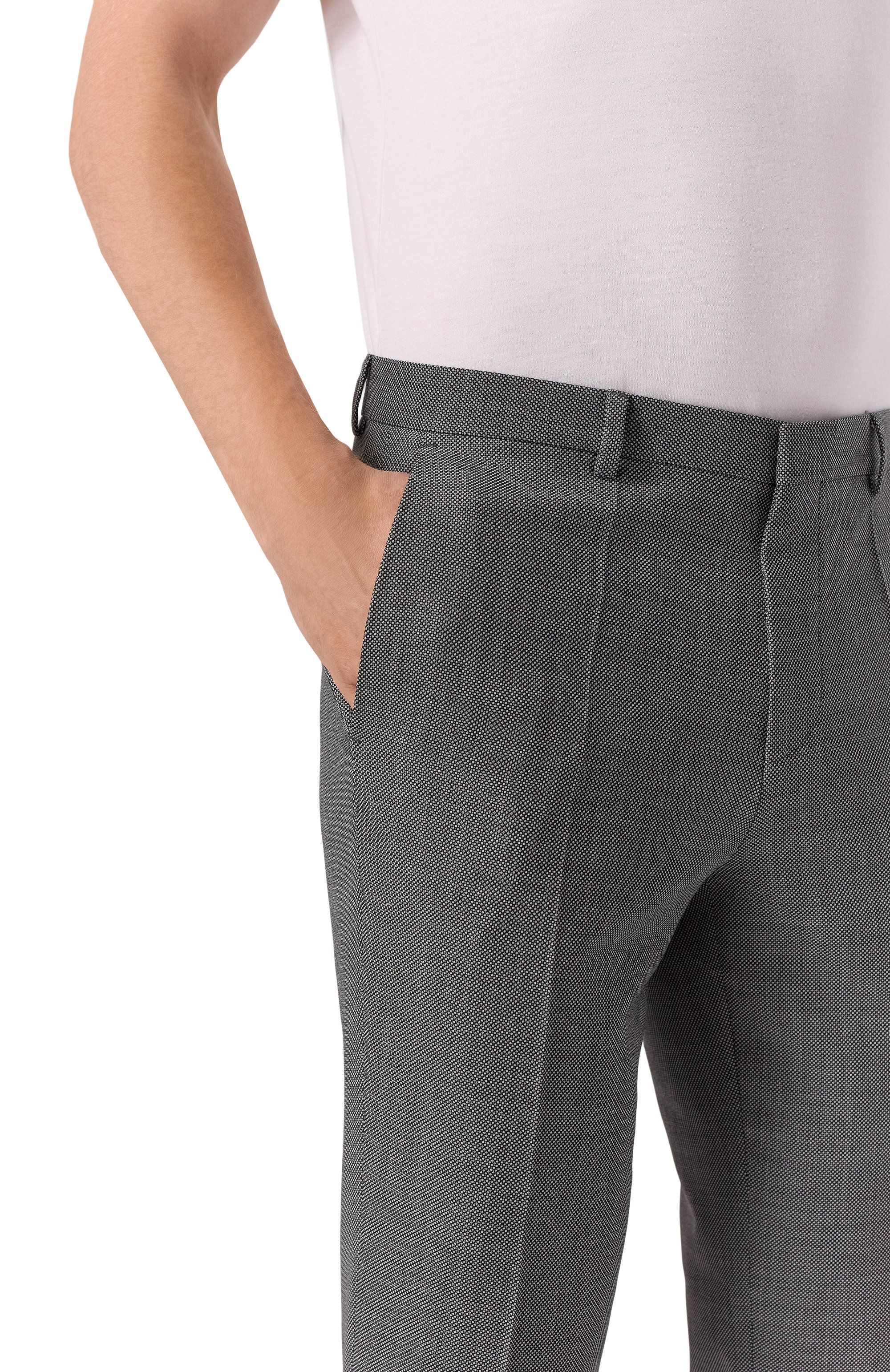 Брюки HUGO темно-серого цвета по цене 18950 руб., арт. 50548934, фото 5 Брюки HUGO, арт. 50548934, фото 5