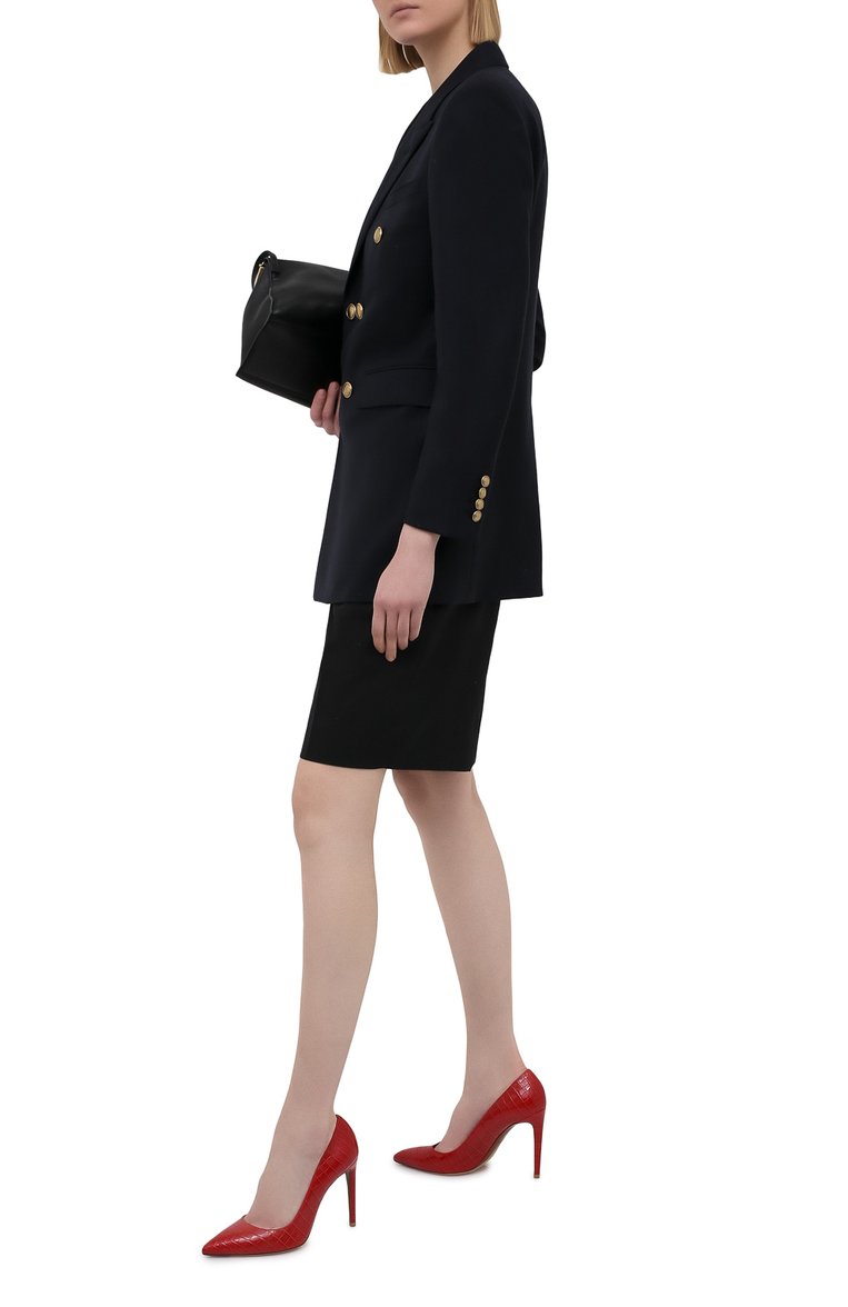 Женские туфли из кожи крокодила celia RALPH LAUREN красного цвета, арт. 807844070/CNIL | Фото 2 (Материал внутренний: Натуральная кожа; Материал внешний: Экзотическая кожа, Натуральная кожа; Подошва: Плоская; Каблук высота: Высокий; Каблук тип: Шпилька; Материал сп�лава: Проставлено; Драгоценные камни: Проставлено)