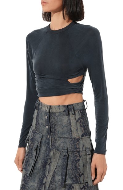 Топ JACQUEMUS темно-синего цвета по цене 53450 руб., арт. 231JS120-2307, фото 3 Топ JACQUEMUS, арт. 231JS120-2307, фото 3