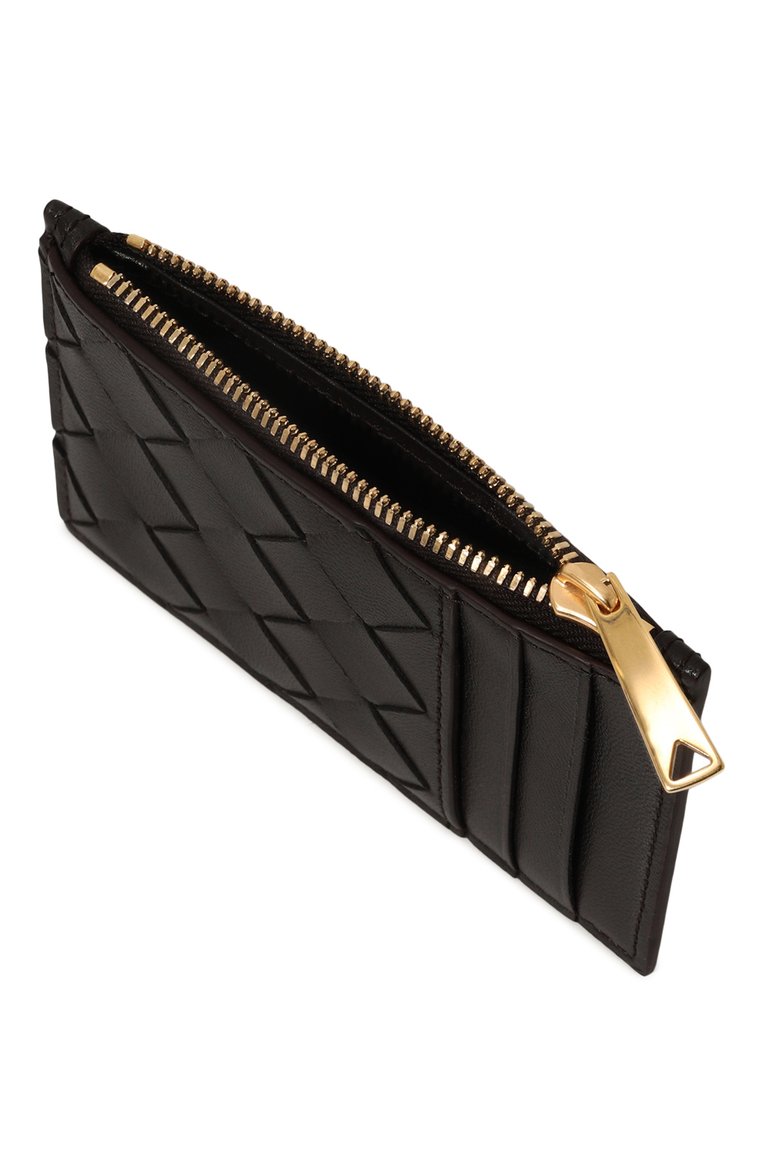 Женский футляр для кредитных карт BOTTEGA VENETA бордового цвета, арт. 680613/VCPP3/8849 | Фото 3 (Материал: Натуральная кожа; Нос: Не проставлено)