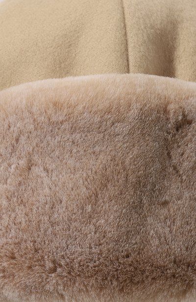 Шапка-ушанка бруклин из меха норки FURLAND бежевого цвета по цене 90200 руб., арт. 0130910050053600067, фото 3 Шапка-ушанка бруклин из меха норки FURLAND, арт. 0130910050053600067, фото 3