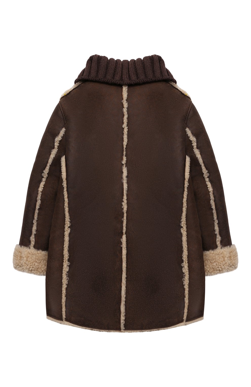 Двубортная дубленка DOLCE & GABBANA коричневого цвета по цене 143000 руб., арт. L41C95/FUP4G/2-6, фото 2 Двубортная дубленка DOLCE & GABBANA, арт. L41C95/FUP4G/2-6, фото 2