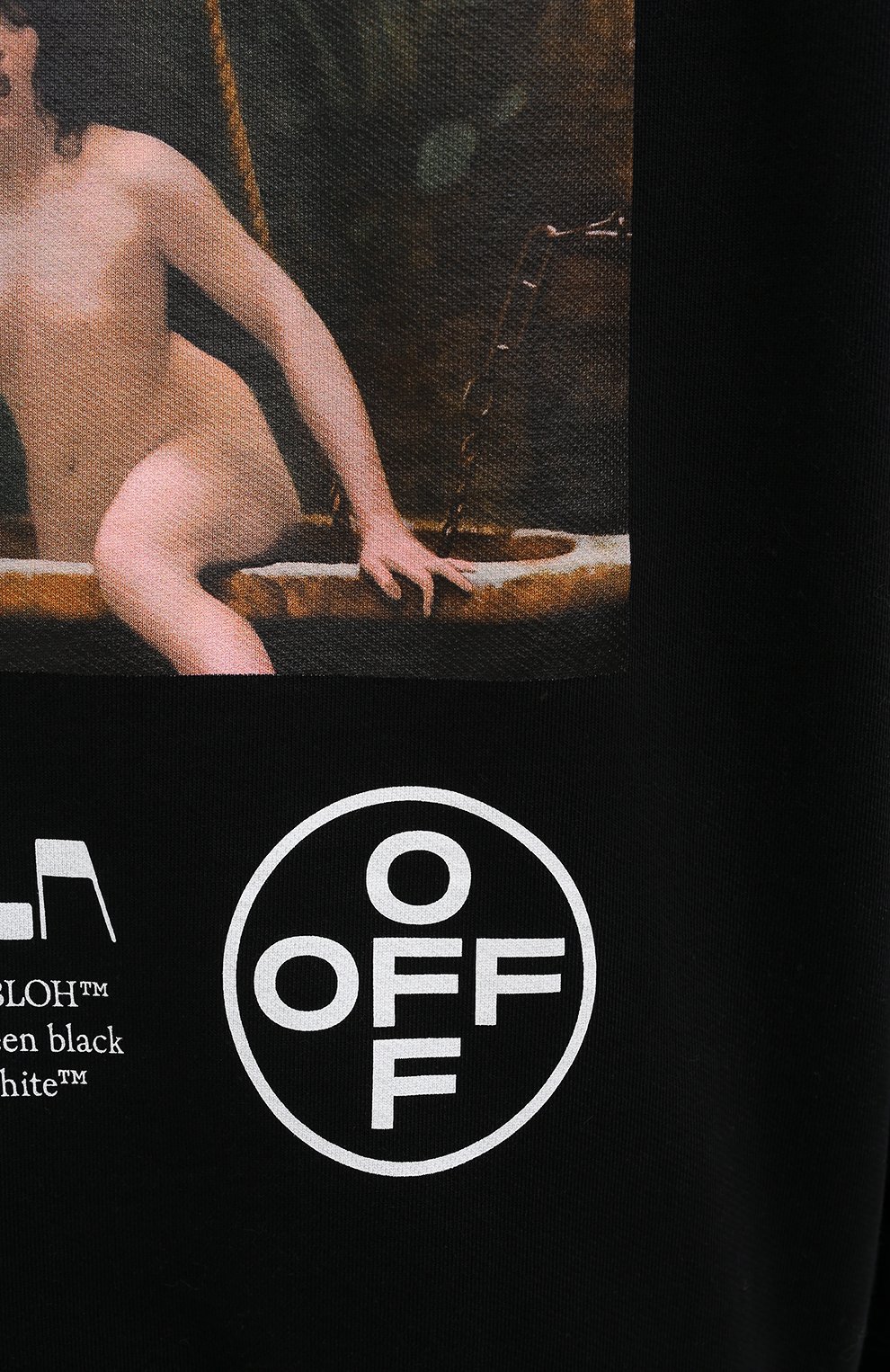 Хлопковое худи OFF-WHITE черного цвета по цене 47500 руб., арт. 0WBB035R21JER005, фото 5 Хлопковое худи OFF-WHITE, арт. 0WBB035R21JER005, фото 5