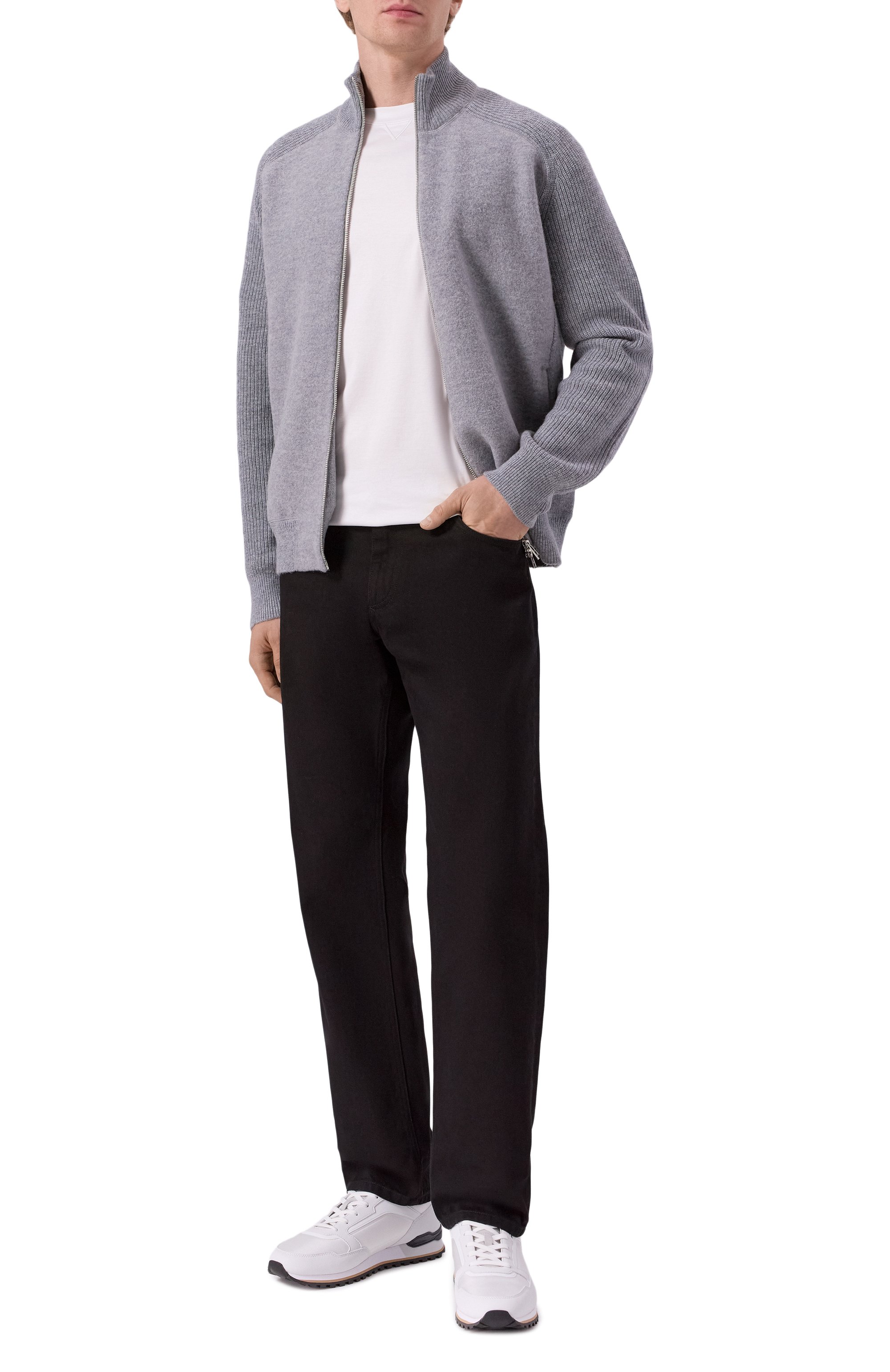 Комбинированные кроссовки parkour BOSS белого цвета по цене 29950 руб., арт. 50552914, фото 2 Комбинированные кроссовки parkour BOSS, арт. 50552914, фото 2