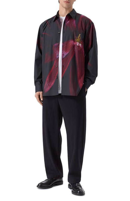 Хлопковая рубашка Dries Van Noten 020732-2007-900 Серый  020732-2007-900 Фото 2