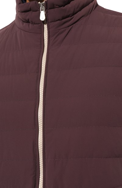 Пуховый жилет BRUNELLO CUCINELLI бордового цвета по цене 165000 руб., арт. MM403B2226, фото 5 Пуховый жилет BRUNELLO CUCINELLI, арт. MM403B2226, фото 5