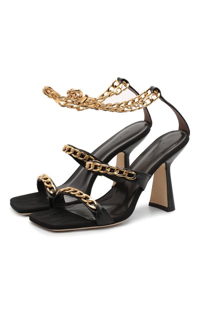 Кожаные босоножки gina BY FAR черного цвета по цене 61550 руб., арт. 20PFGNSBLCRE, фото 1 Кожаные босоножки gina BY FAR, арт. 20PFGNSBLCRE, фото 1