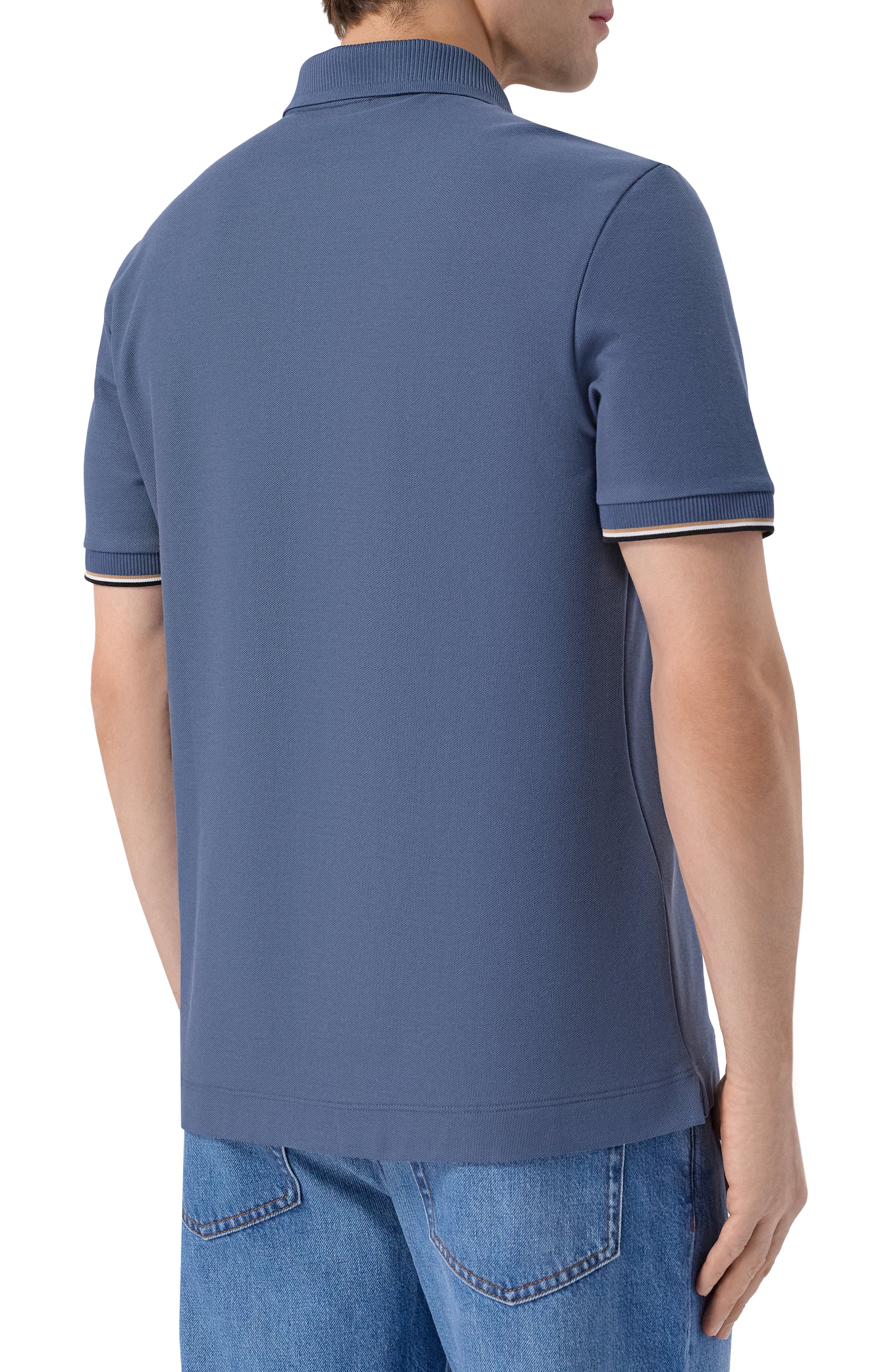 Хлопковое поло BOSS, арт. 50555108, фото 4