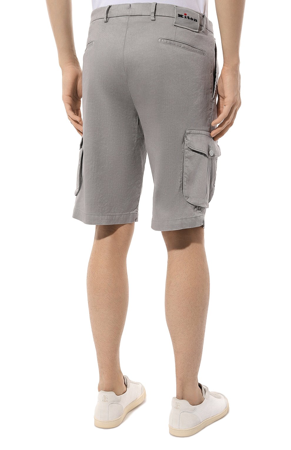 Шорты изо льна и хлопка KITON, арт. UFPPBK0604D, фото 4