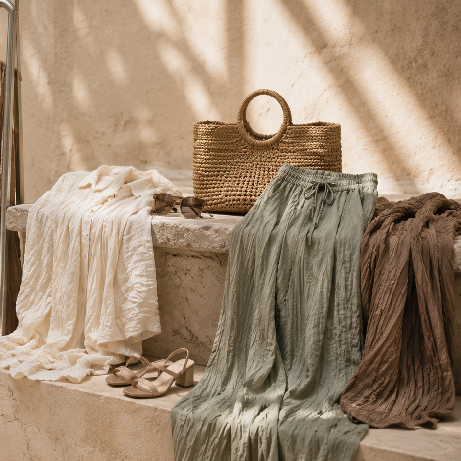 Жатая ткань: трендовый материал лета, как носить